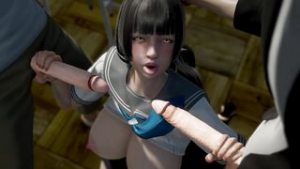 Hot College girl sucks multiple cocks in class! - ﻿3D animation on Crohasit