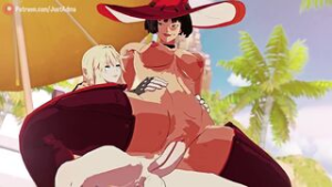 I-No riding Bridget - ﻿3D animation on Crohasit