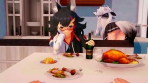 [J0T4K4] Ookami Mio x Shirakami Fubuki - ﻿3D animation on Crohasit