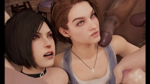 Jill and Ada Gangbang 1 - Resident Evil animation on Crohasit
