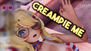 [JinkyVR] Wish everyone in chat could take turns FILLING me up - ﻿3D animation on Crohasit