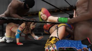 KabukiTagTeam – Mokujin Hornywood - WWE animation on Crohasit