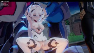 Kiana anal riding - Honkai Impact animation on Crohasit