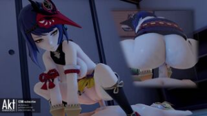 Kujou Sara Riding [Akt] - ﻿3D animation on Crohasit