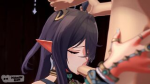 Lauma’s horns have another use… - ﻿3D animation on Crohasit