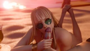 Lili On The Beach [White][Lewdgazer][NO WM] - ﻿3D animation on Crohasit