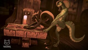 Lizards on heat - ﻿3D animation on Crohasit