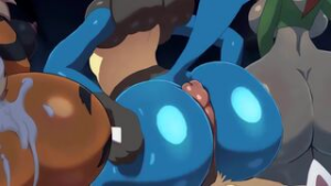 Lucario Assjob By OrangePeel Upscaled with FPS enhancement - Pokemon animation on Crohasit