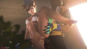 Lucio Fucks Tracer in the Ass Fugtrup - Overwatch animation on Crohasit