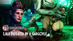 Lulu Defeated by a Gargoyle - ﻿3D animation on Crohasit