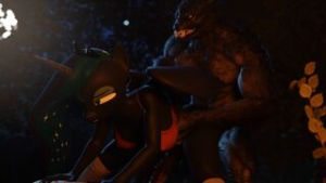 Luna X Werewolf Behind [Erostud] - ﻿3D animation on Crohasit