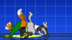 MUGEN – Fox fills a Lucario with his balls and bladder - Mugen animation on Crohasit