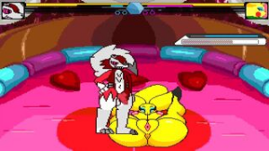 MUGEN – Lycacroc Knocks up Sugar, The Pikachu - ﻿3D animation on Crohasit