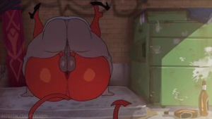 Malevola having sex by the dumpster - 2D animation on Crohasit