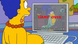 Marge Game Over - The Simpsons animation on Crohasit