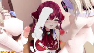 Marine fuwamoco facial - Hololive animation on Crohasit