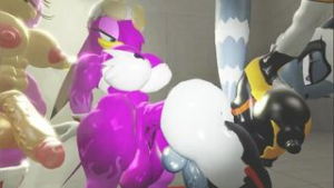 [Megaswitchsfm] Tangle x Wave x Amy Rose Futa Threesome - ﻿3D animation on Crohasit
