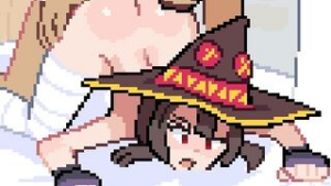 Megumin bed fun - kono subarashii sekai ni shukufuku wo! animation on Crohasit