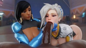 Mercy & Pharah [Blacked][Aphy3D] - ﻿3D animation on Crohasit