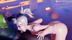 Mercy blowjob for Lucio - ﻿3D animation on Crohasit
