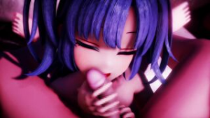 [Mozuku] Yuuka Blowjob (Nude Ver.) - ﻿3D animation on Crohasit