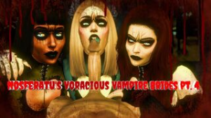 Nosferatu’s Voracious Vampire Brides enjoy thralls pt. 4 (Added Scenes) - ﻿3D animation on Crohasit