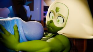 Peridot and Blue Diamond [illamajamma] - ﻿3D animation on Crohasit