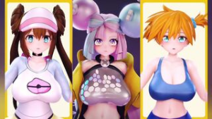 Pokegals do the Pokedance - ﻿3D animation on Crohasit