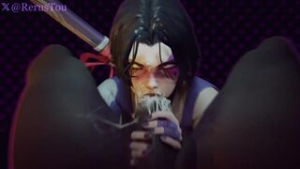 Psylocke Deepthroats King Tchalla (Sound Update) - ﻿3D animation on Crohasit