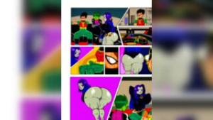 Raven Helps Robin With His Urges (No SFX) - AI Content animation on Crohasit
