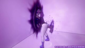 Raven has fun with dark magic. - ﻿3D animation on Crohasit