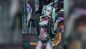 Rebecca [Boobsdollz] - Cyberpunk 2077 animation on Crohasit