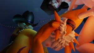 Renamon Spitroast [Wigfritter] - ﻿3D animation on Crohasit