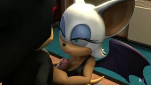 Rouge Blowjob [rougenine] - ﻿3D animation on Crohasit
