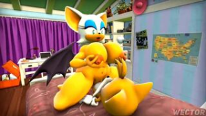 Rouge Riding Tails with Sound – [Wector] - ﻿3D animation on Crohasit