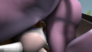 Rouge have a fun time with blaze - ﻿3D animation on Crohasit