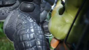 Scalie Gets Dominated By Giant Alligator - rule34 animation on Crohasit