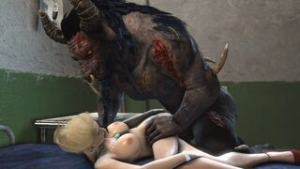 Scarlet Getting Stretched By Minotaur [Rrostek] - ﻿3D animation on Crohasit