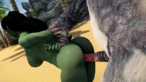 Sexy Orc Lady Loves Troll Cock - ﻿3D animation on Crohasit