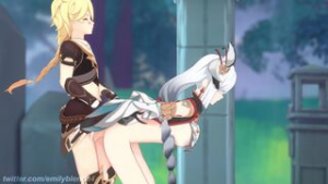 Shenhe voiced by [MizzPeachy] - ﻿3D animation on Crohasit