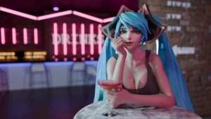 Sona Facefuck [White] - ﻿3D animation on Crohasit