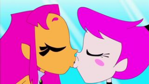 Starfire Jinx Kissing Looped - 2D animation on Crohasit