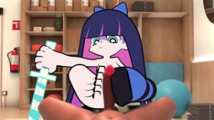 Stocking footjob - ﻿3D animation on Crohasit