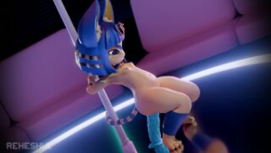 Stretchy kitty - ﻿3D animation on Crohasit