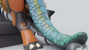 Synth and reptile fuck - ﻿3D animation on Crohasit