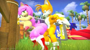 Tails and Amy - ﻿3D animation on Crohasit