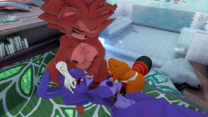 Thicc Furry Thressome [AmberShine] - ﻿3D animation on Crohasit