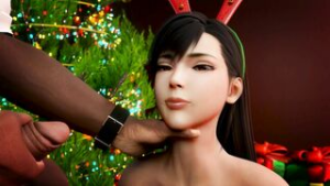 Tifa Christmas Drink. QOC - ﻿3D animation on Crohasit