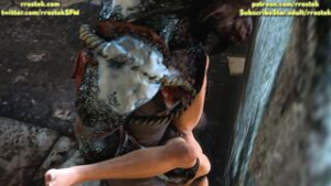 Tina Armstrong belly bulged by huge cock Demon Monster - ﻿3D animation on Crohasit