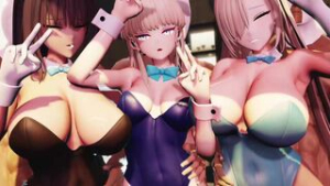 Toki, Asuna and Karin - blue archive animation on Crohasit